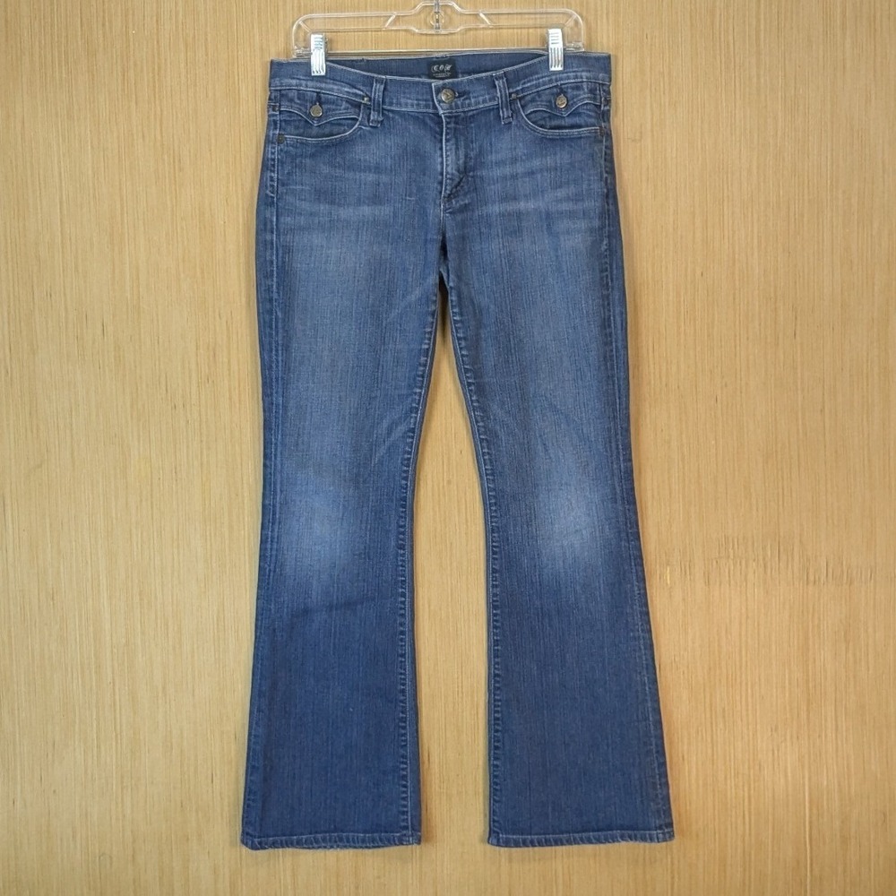 Citizens of Humanity Destiny Flap Flare Jeans Womens 30 Blue Denim Retro USA